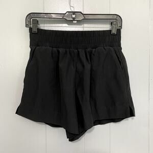 Abercrombie & Fitch Black Pull-on High Rise Athleisure Casual Shorts S